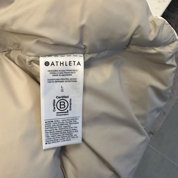ATHLETA Puffer jacket. NEW! Tags fell off. Non smoking home. Very nice! - Picture 5 of 5